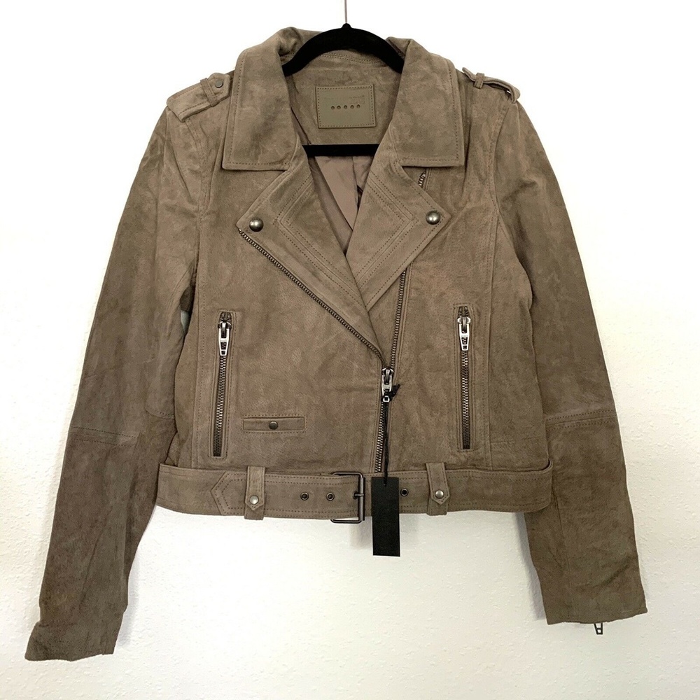 BLANKNYC Brown Suede Leather Moto Jacket - Picture 2 of 8